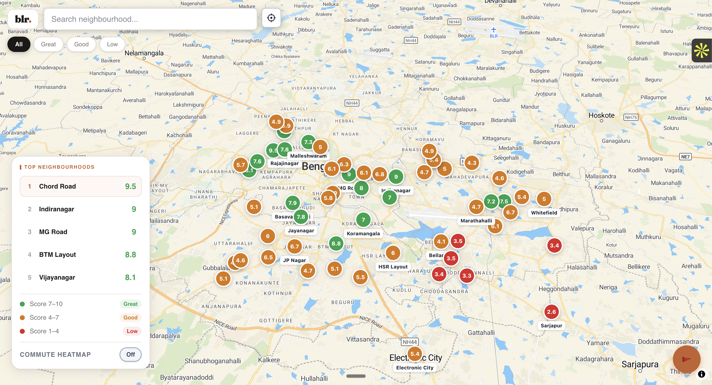 Cover image for Blr Neighbourhood Explorer